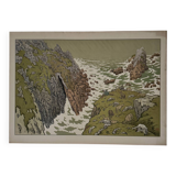 Lithograph by Henri Rivière Aspects of Nature - The Cliff