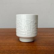 Vintage Mug Vase in German Porcelain with Architectural Patterns by Hans Achtziger for Hutschenreuther