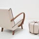 Armchair and Tabouret by Jindrich Halabala, 1950's.