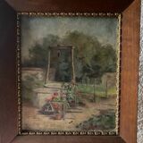 Oil on canvas signed old “Jardin”