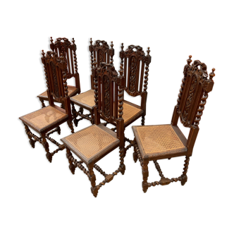 6 chaises Henri II