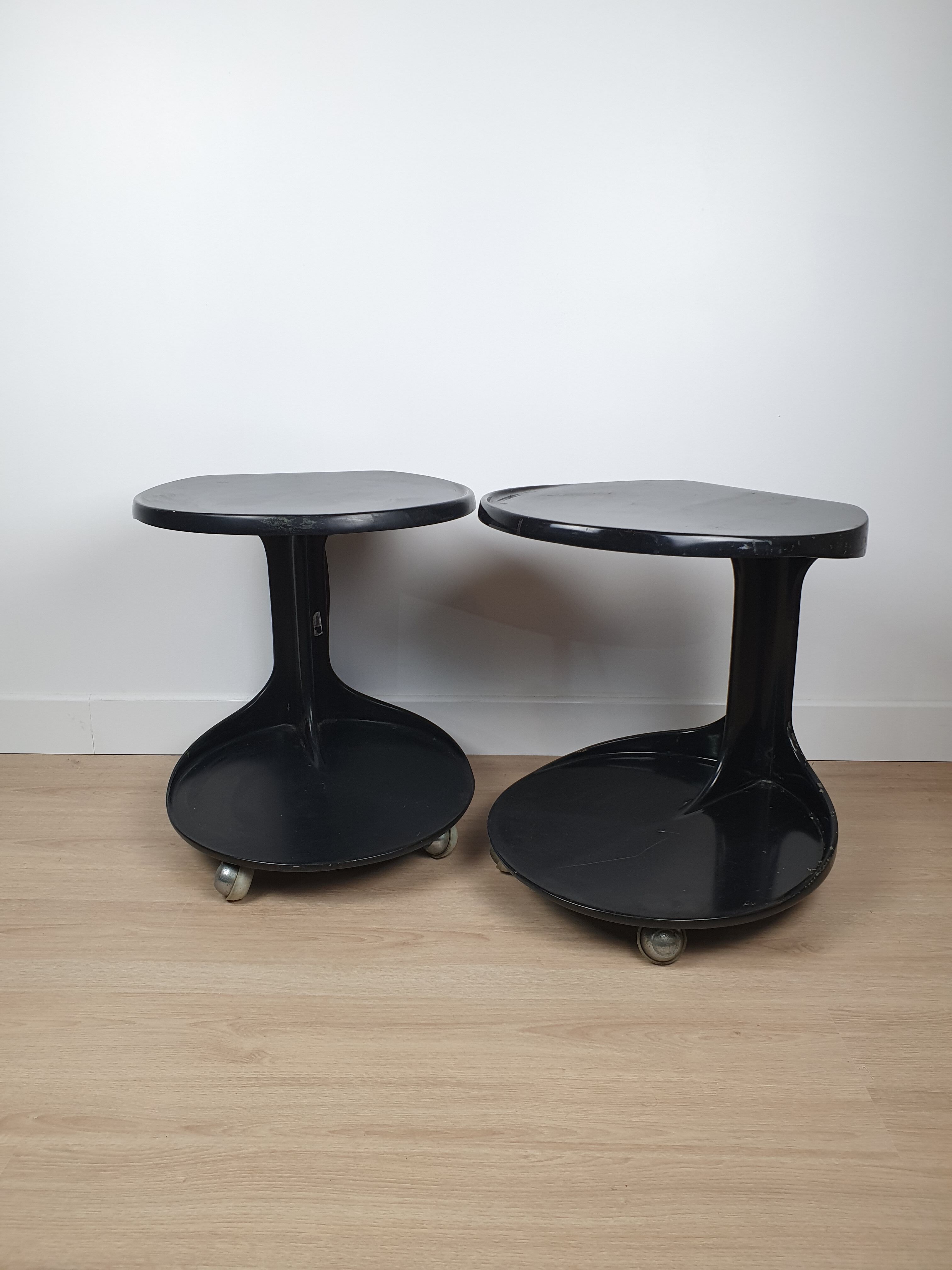 Pair of space age side tables