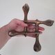 Brutalist bronze candlestick