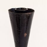 Tripod candle holder in black enamelled wrought iron, 1960s