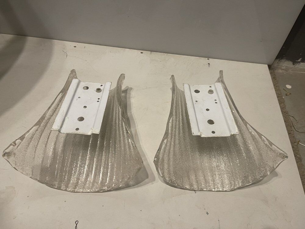 italian murano glass sconces, set of 2