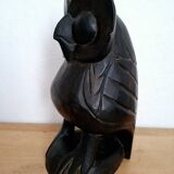 Chouette en bois sculpté vintage