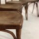 Suite de 5 chaises vintage J.J Khon en chêne