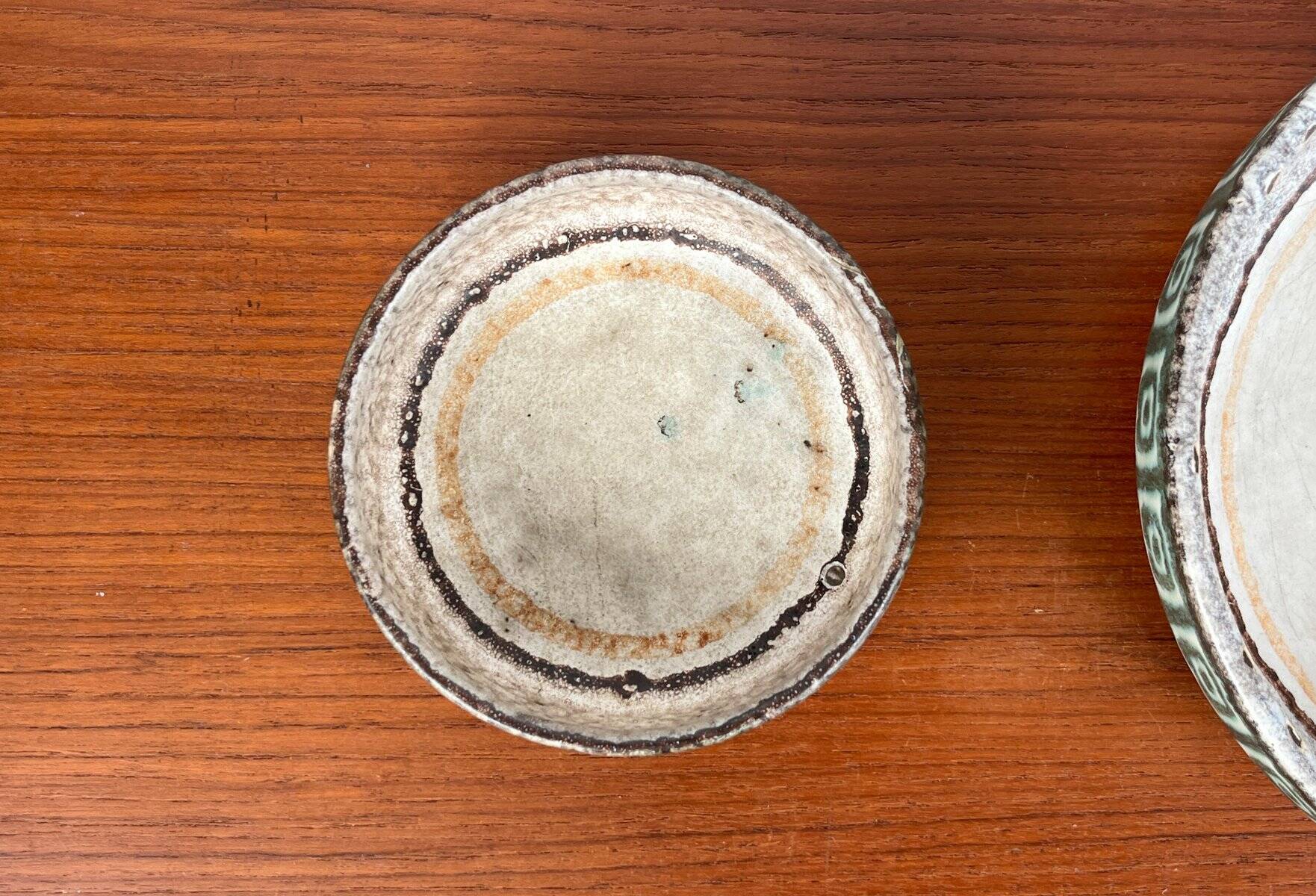 Set of 2 WGP ceramic bowls from West Germany, mid-century style, 1960s.