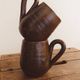 Pair of large mugs in pyrite stoneware