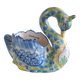 Ashtray or small planter in the shape of a swan made of Quimper earthenware.