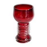 Vase artistique vintage en verre rouge Mid-Century, Tarnowiec, Sulczan, Europe, 1970s