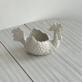 Pottery ceramic rooster - dish.