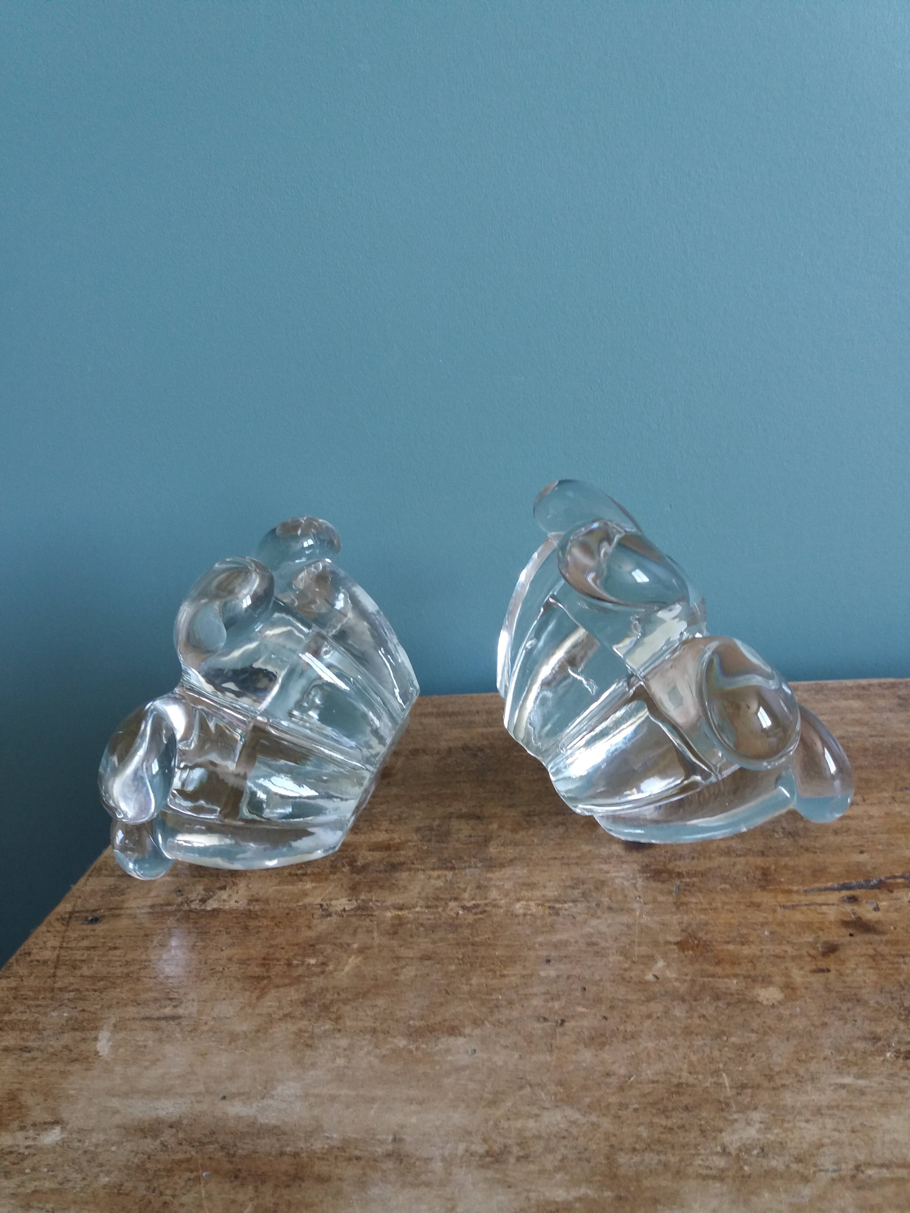 Glass or crystal flower candle holders