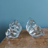 Glass or crystal flower candle holders