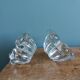 Glass or crystal flower candle holders