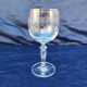 Six verres à eau, cristal ciselé, liseré or, vintage