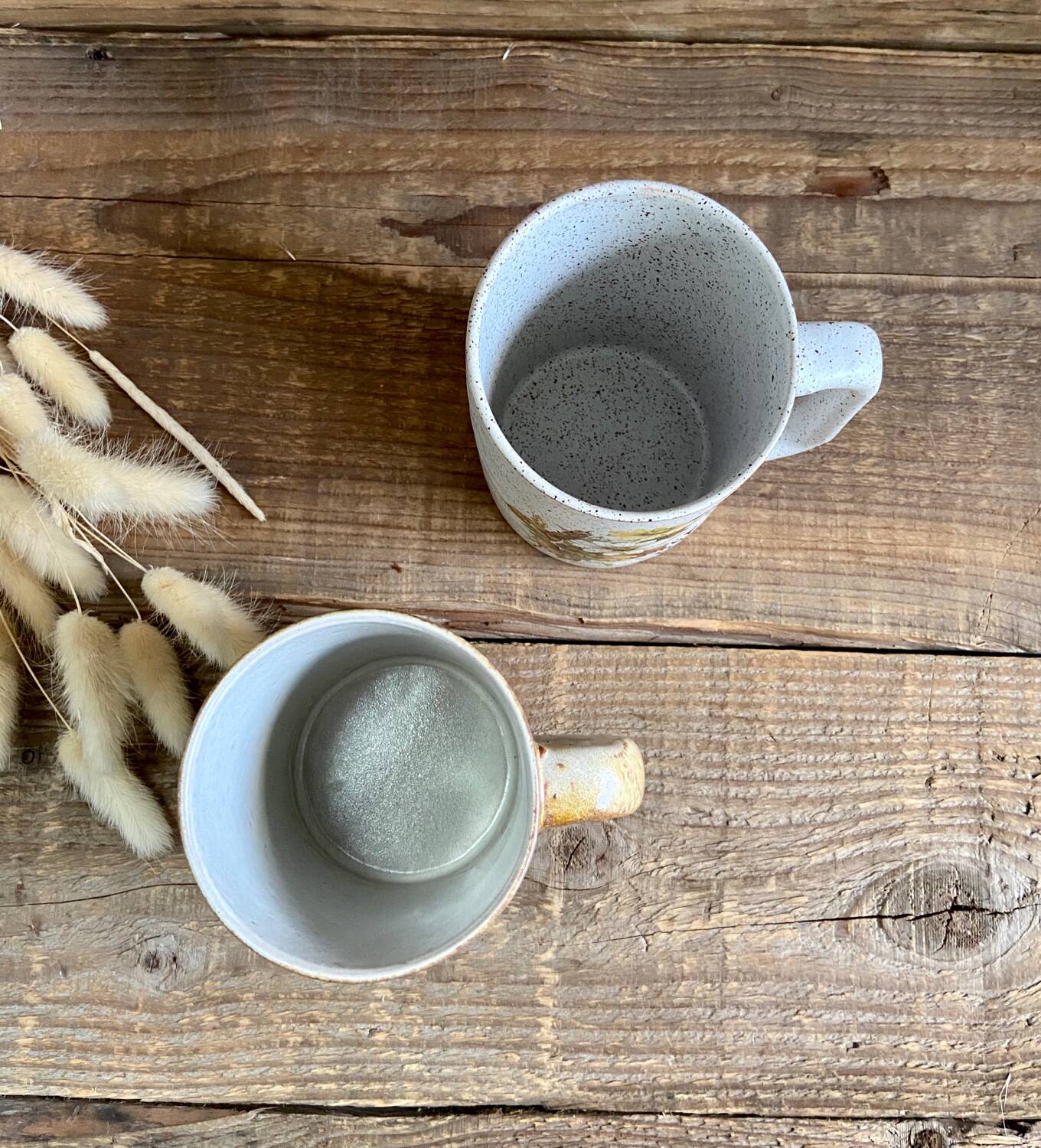 Duo of Vallauris stoneware mugs
