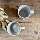 Duo de mugs en grès Vallauris