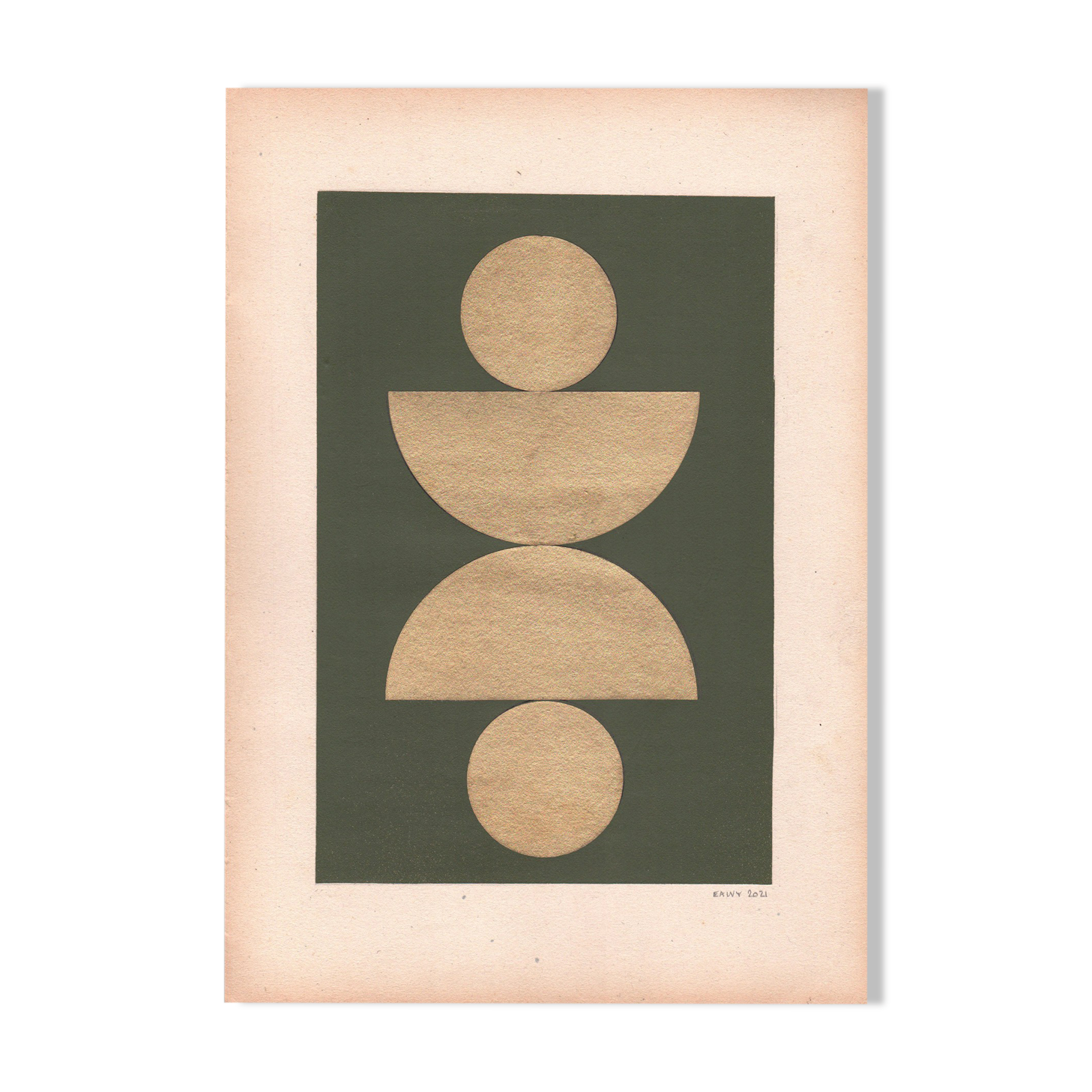 Collage on paper • c446 • signed eawy