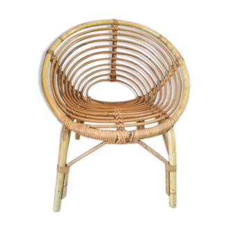 Children's chair in a 70s rattan