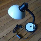 White articulated desk lamp, vintage 1960s