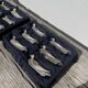 12 silver-plated metal knife rests with duck design