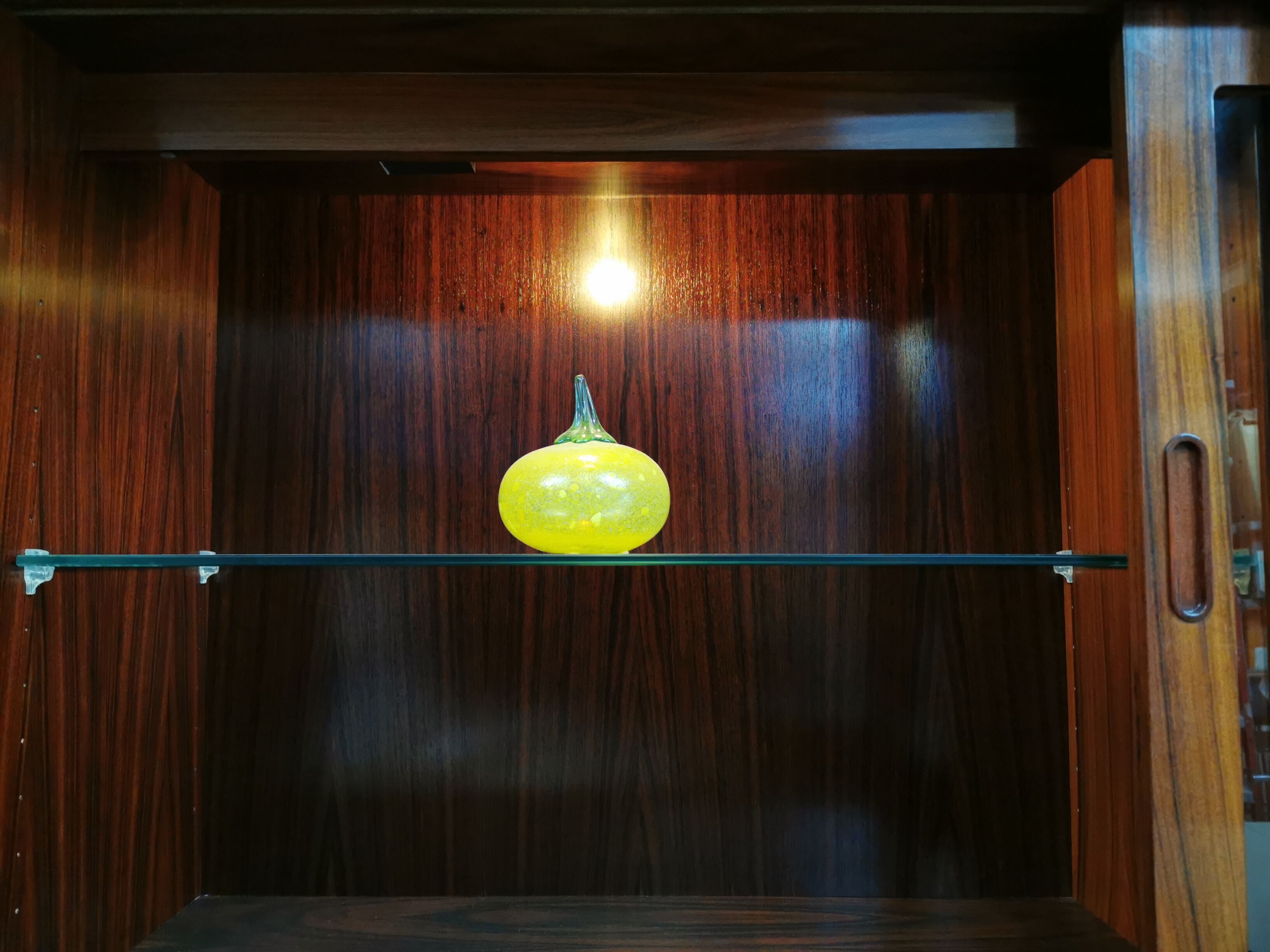 Danish Hundevad rosewood wall unit display cabinet 70s mid century vintage