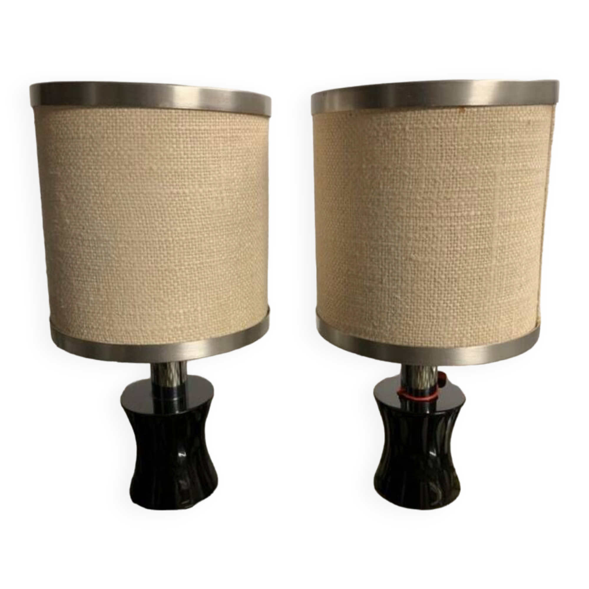 Pair of vintage 70s bedside lamps