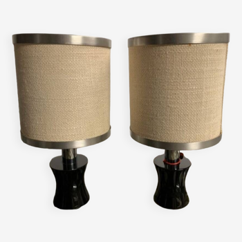 Pair of vintage 70's bedside lamps