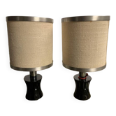 Pair of vintage 70's bedside lamps
