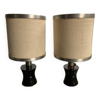 Pair of vintage 70's bedside lamps