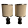 Pair of vintage 70's bedside lamps