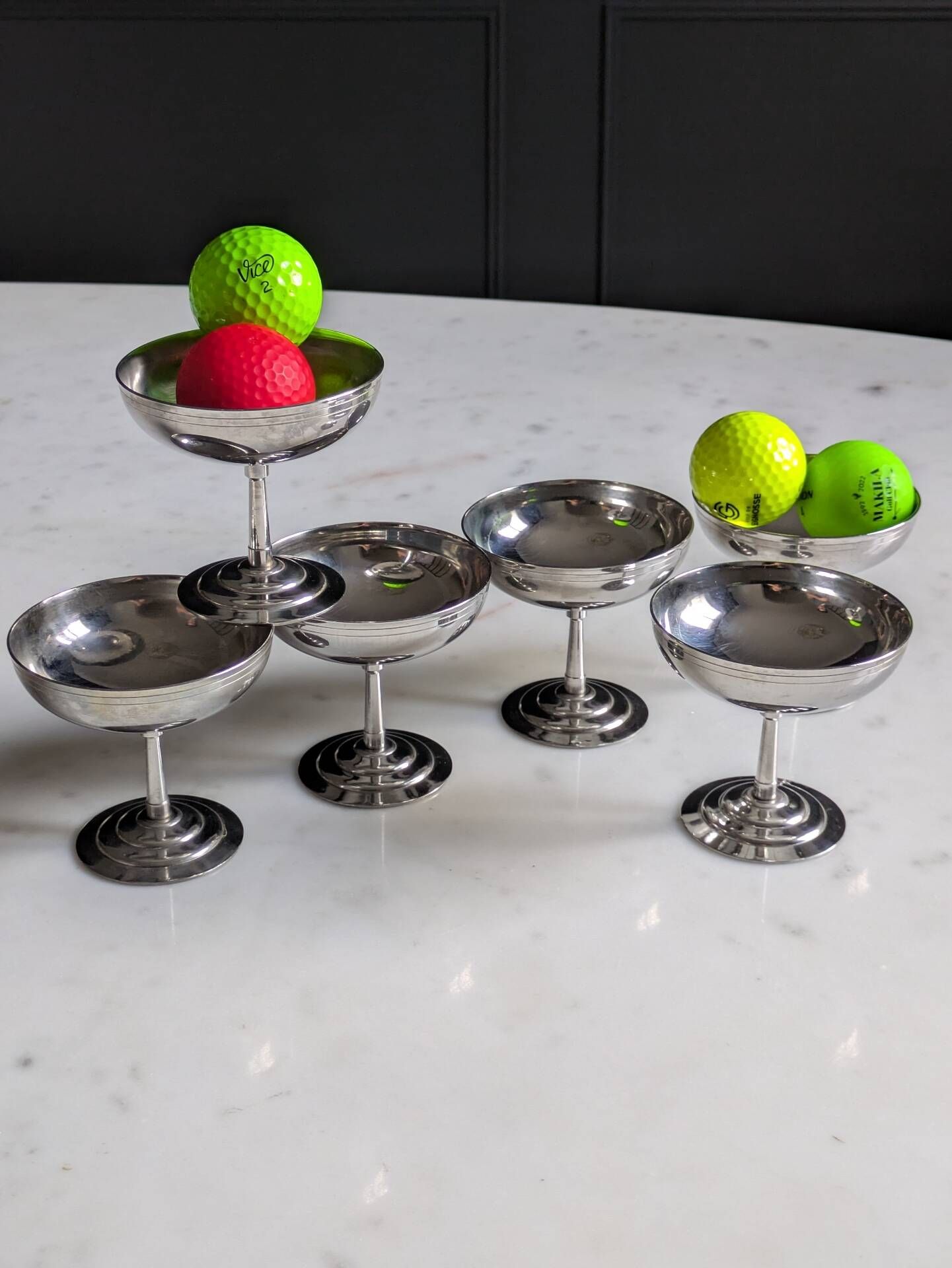 Suite de six coupes à glace/sorbet par Rémy Letang  70'