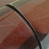 Pair of 70s design smoked plexiglass bedside tables
