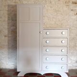 Vintage asymmetrical wardrobe