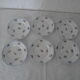 6 dessert plates decorated small porcelaiene flowers Sologne LAMOTTE