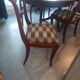 Table + extensions and chairs Gerbeau mahogany vintage wood