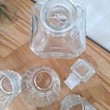Vintage whiskey decanter and glasses