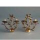Pair of 1960s gold-tone metal wall sconces