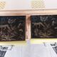 Mado buffet in wood, marble and copper, restored