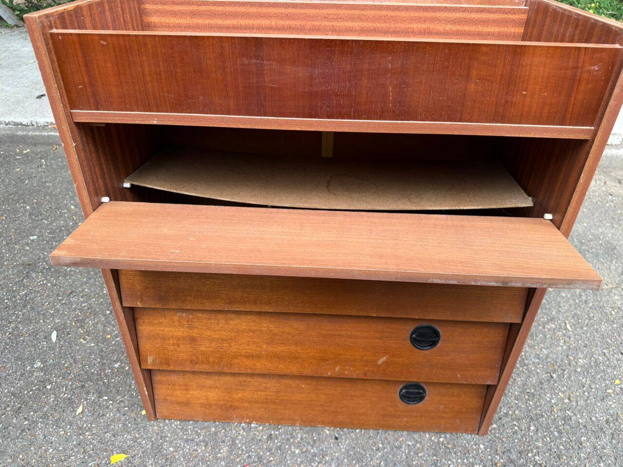 Armoire de rangement à chaussures, commode scandinave en bois, 1970