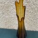 Vintage amber stretched glass vase in Vallauris / Murano style – Organic shape