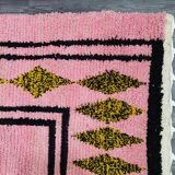 Handmade Berber pink rug 250cmx150cm