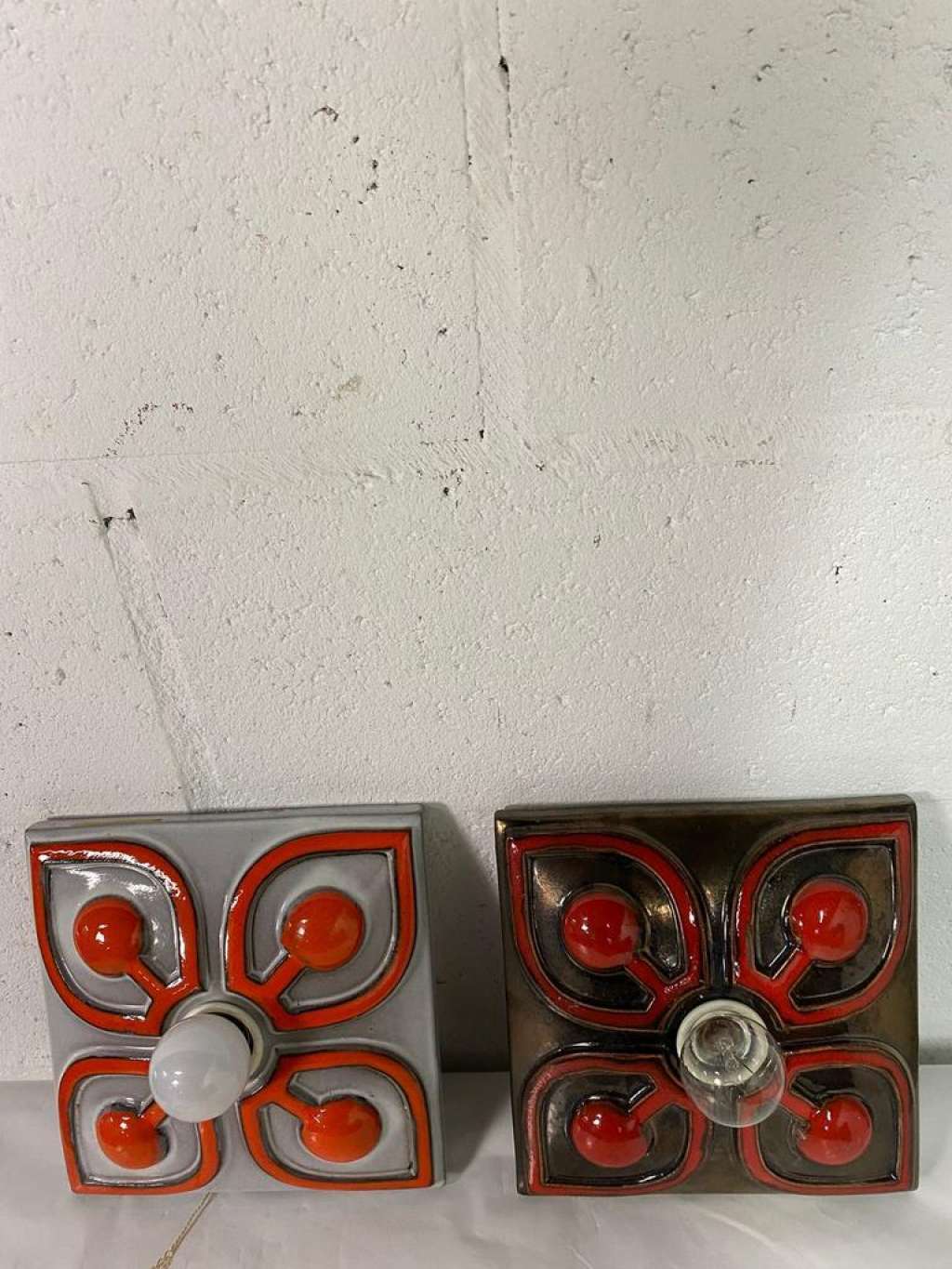 Vintage lava wall lamps