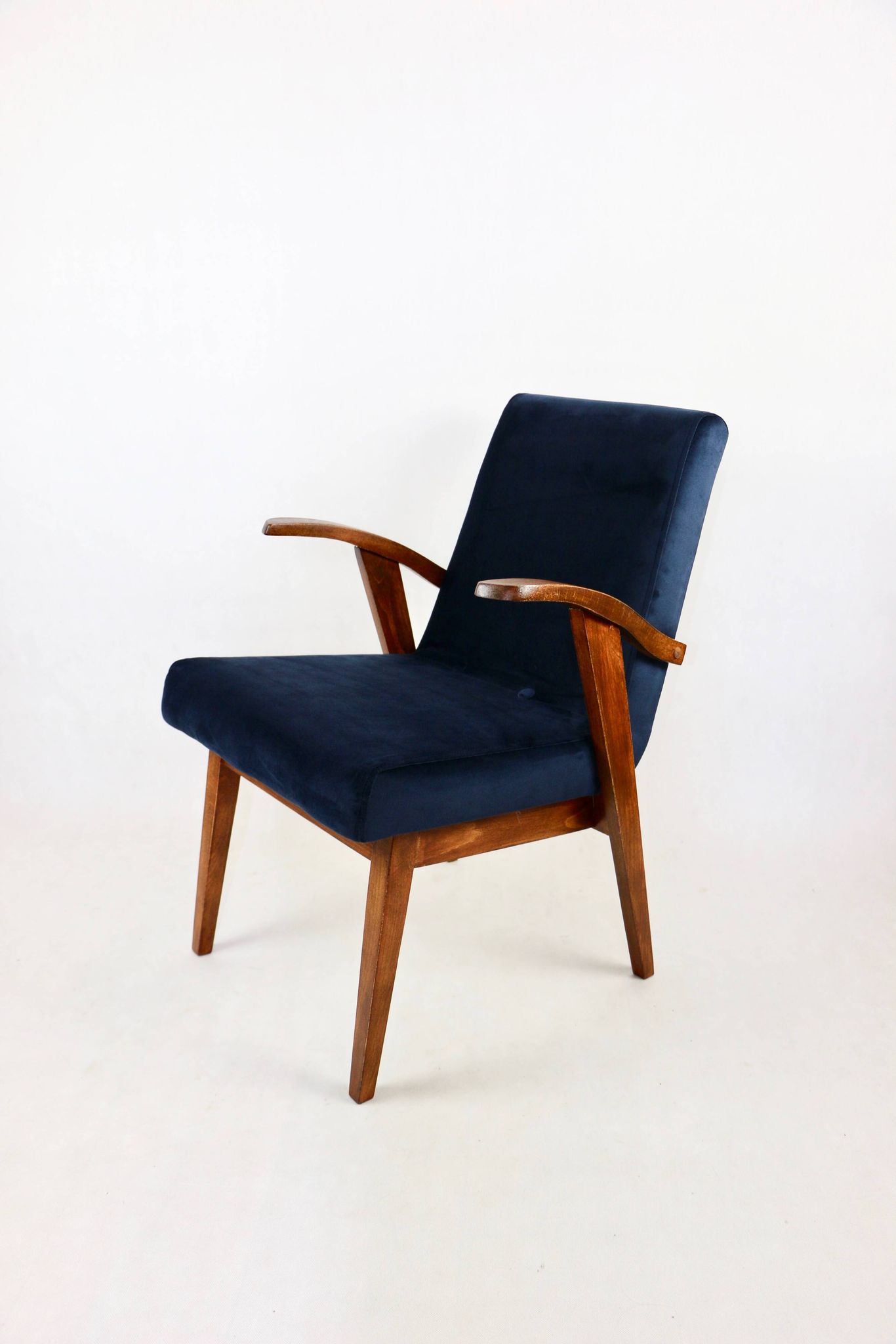 Vintage armchair 300-123, design by M. Puchała navy blue - set of 2 pieces