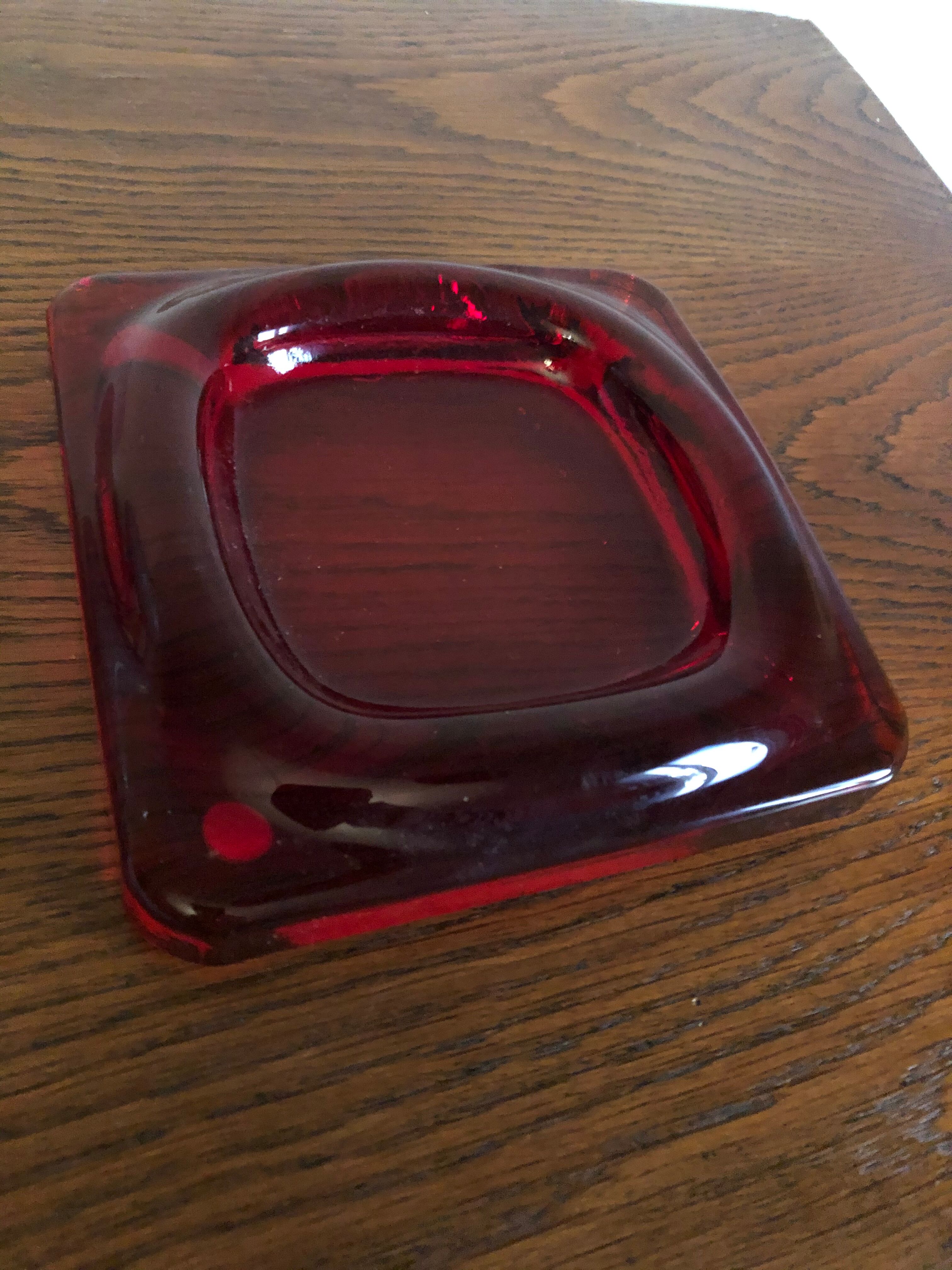 Empty glass pocket Space age 70s - picks up change