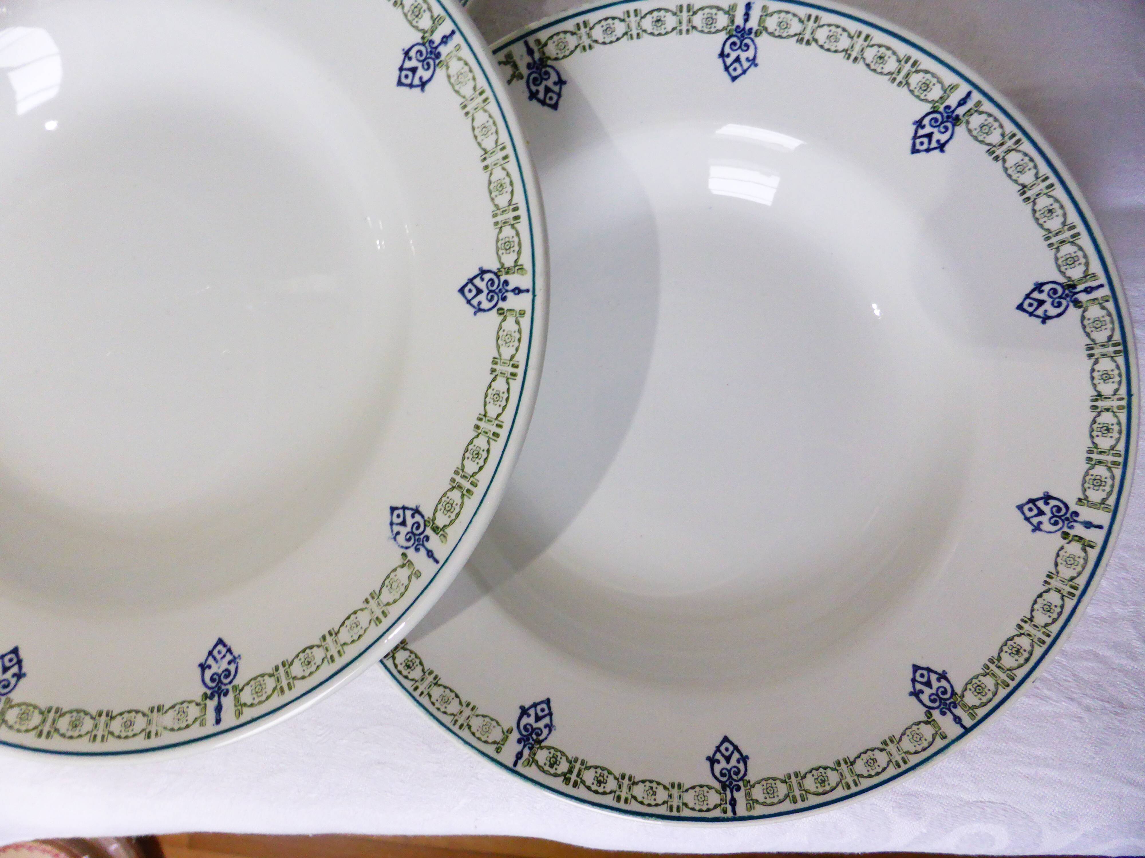 4 vintage St Amand deep plates 211257