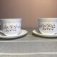 Arcopal cups and under cups decoration liberty, vintage 80's