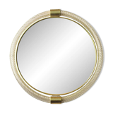 Venetian Round "Torgiglione-Torchon" Murano Glass Wall Mirror