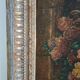 Old table from the 19th century – Floral still life, oil on canvas.